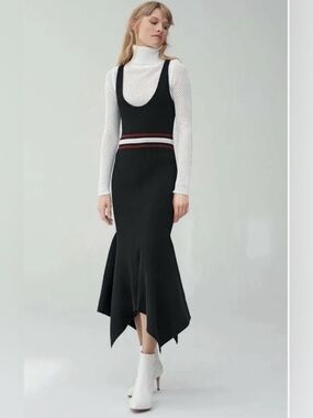 A.L.C. Anders Handkerchief Hem Knit Midi Dress